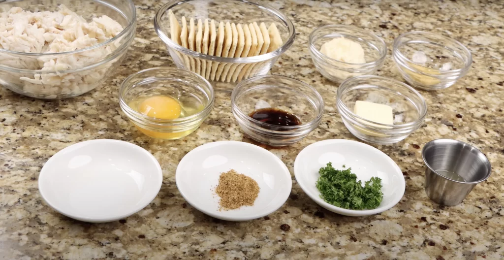 ingredients for Maryland Crab Cakes